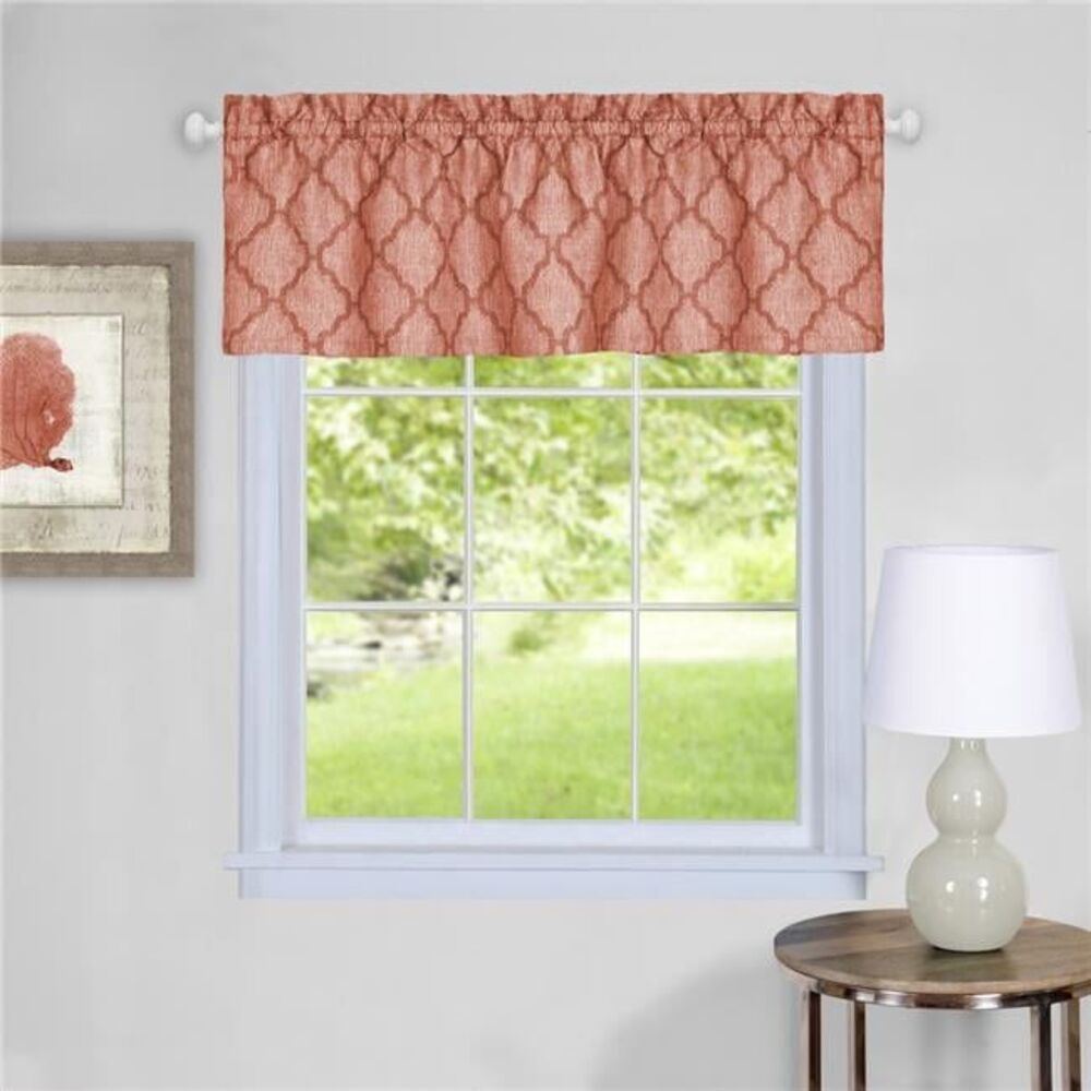 58 x 14 in. Colby Window Curtain Valance, Orange